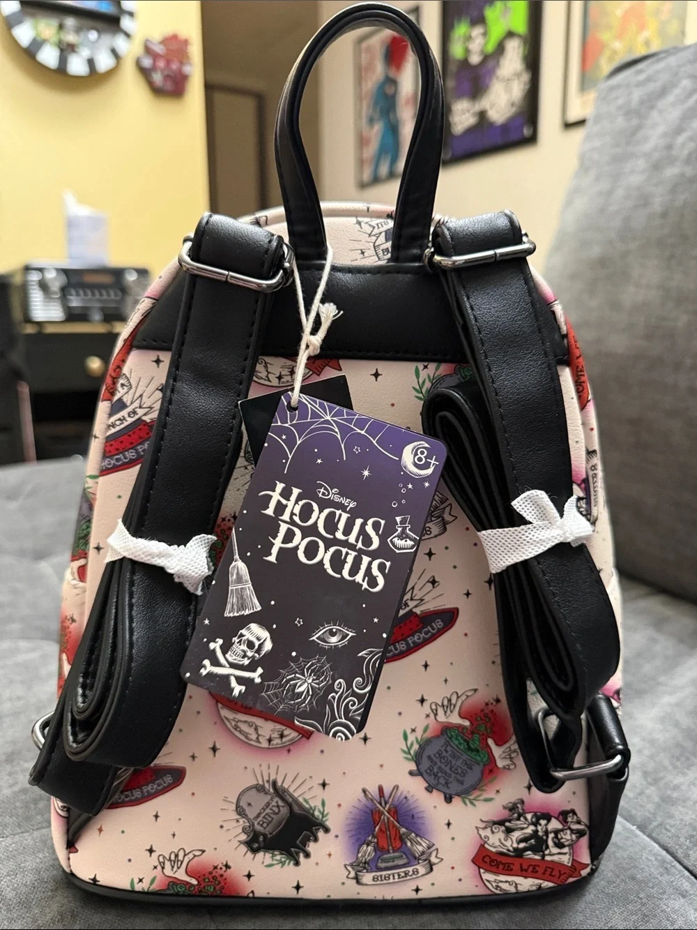 Loungefly Disney Hocus Pocus Icons Tattoo Print Mini Backpack Sanderson Sisters